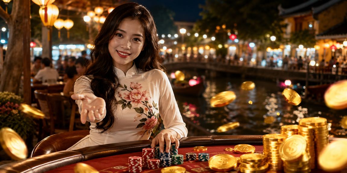 Người chơi tại Hội An nhận hỗ trợ VIP qua di động bên ly cà phê
